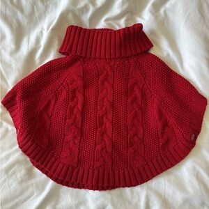 Carter's Red Cable Knit Poncho